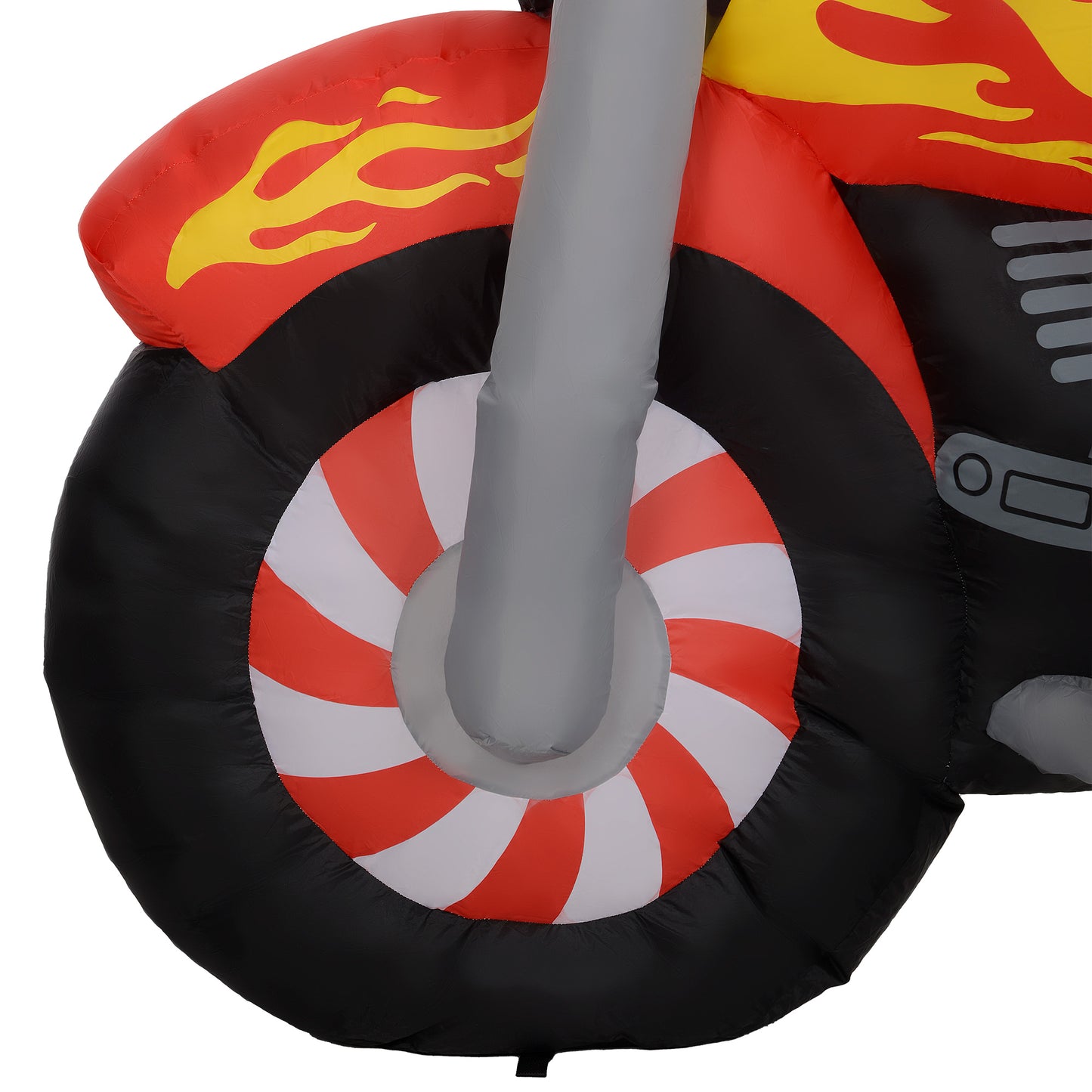 Outsunny 5.6FT Christmas Blow Up Santa Claus Riding Motorcycle w/ LED Lights