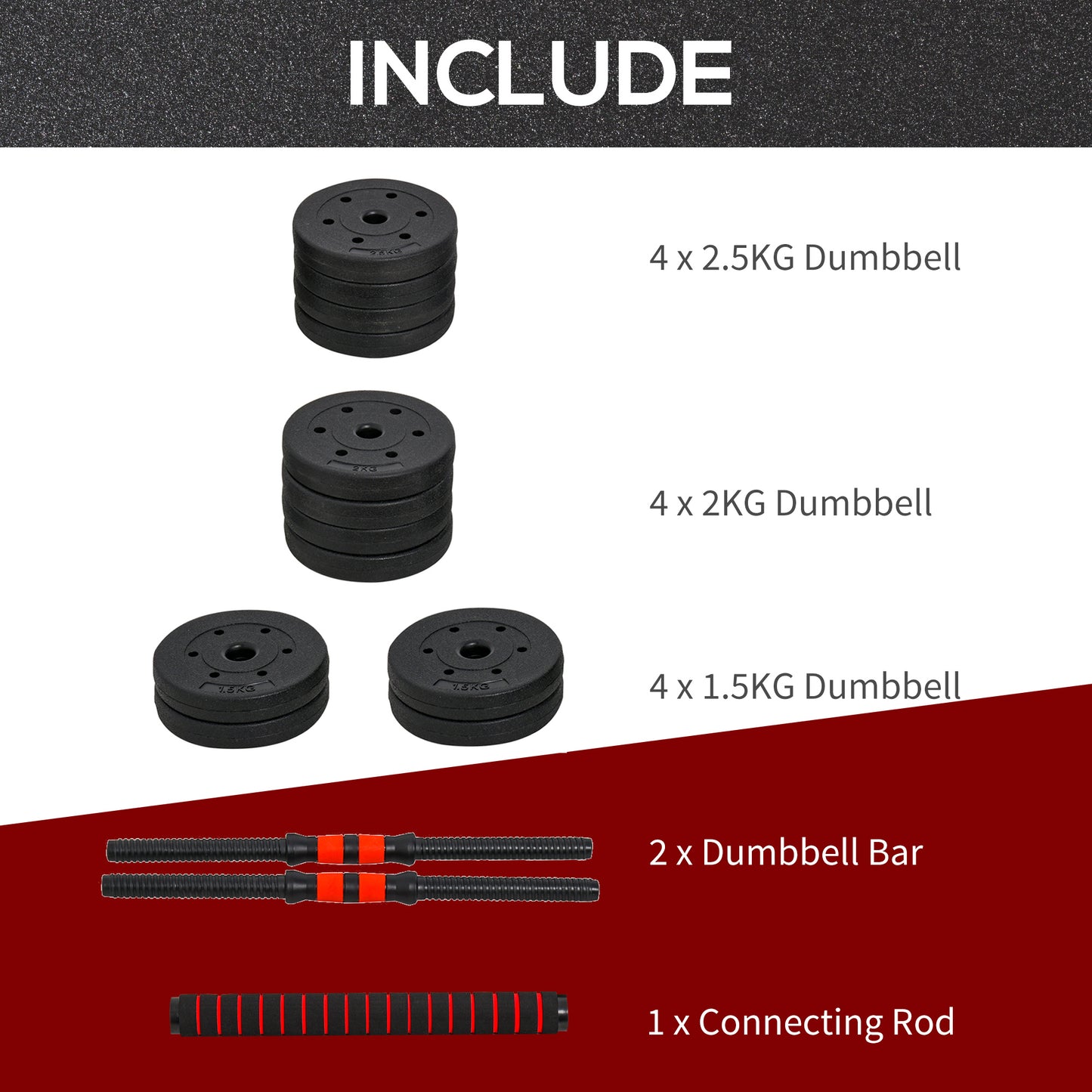 25kg 2-in-1 Adjustable Barbell & Dumbbell Set for Ultimate Home Fitness