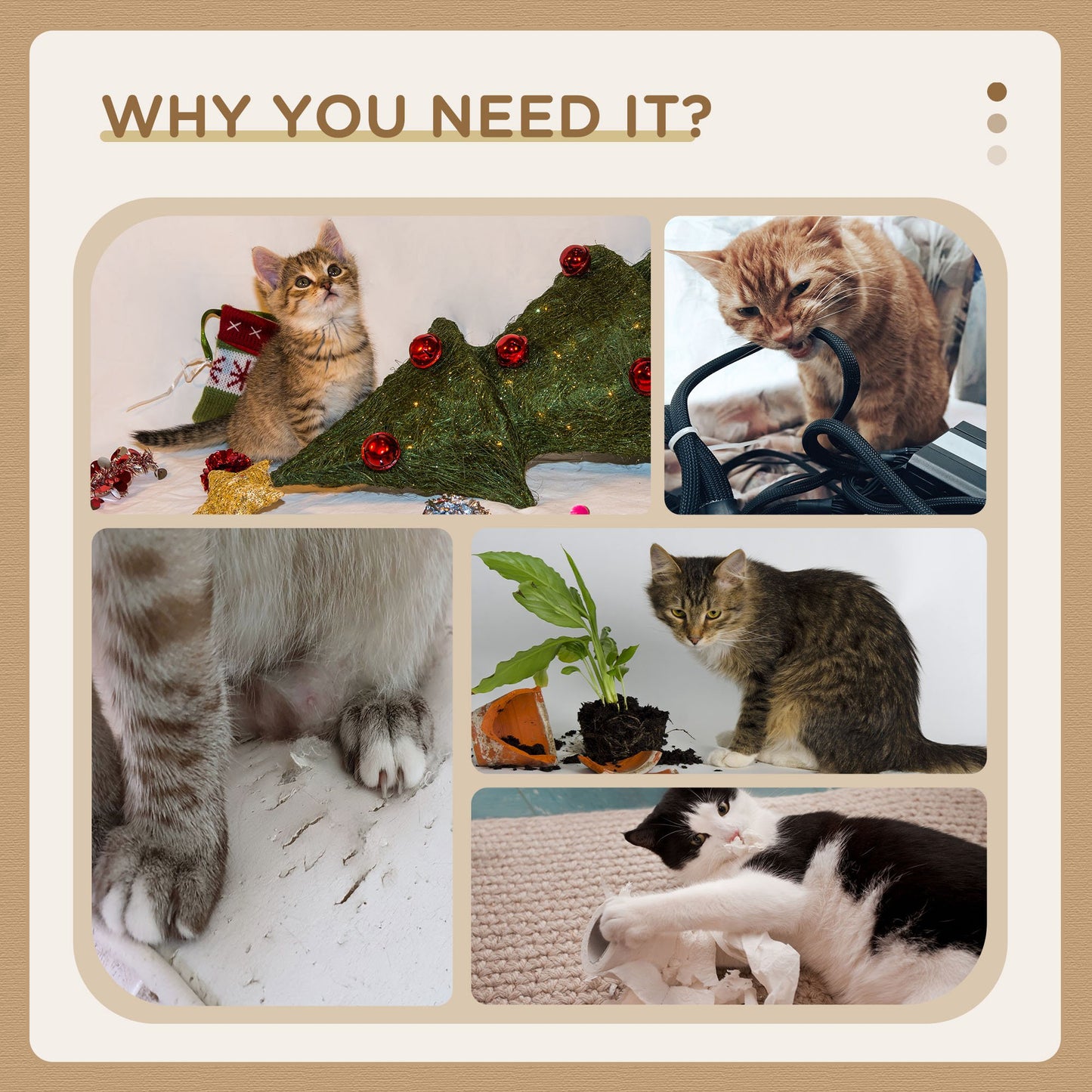 Ultimate Cat Tree with Scratching Posts, Hammock & Toys - Beige PawHut