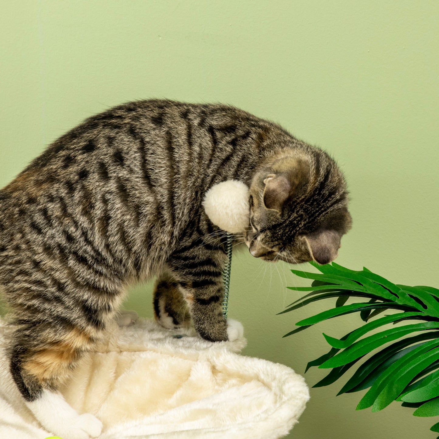 Ultimate Cat Tree with Scratching Posts, Hammock & Toys - Beige PawHut