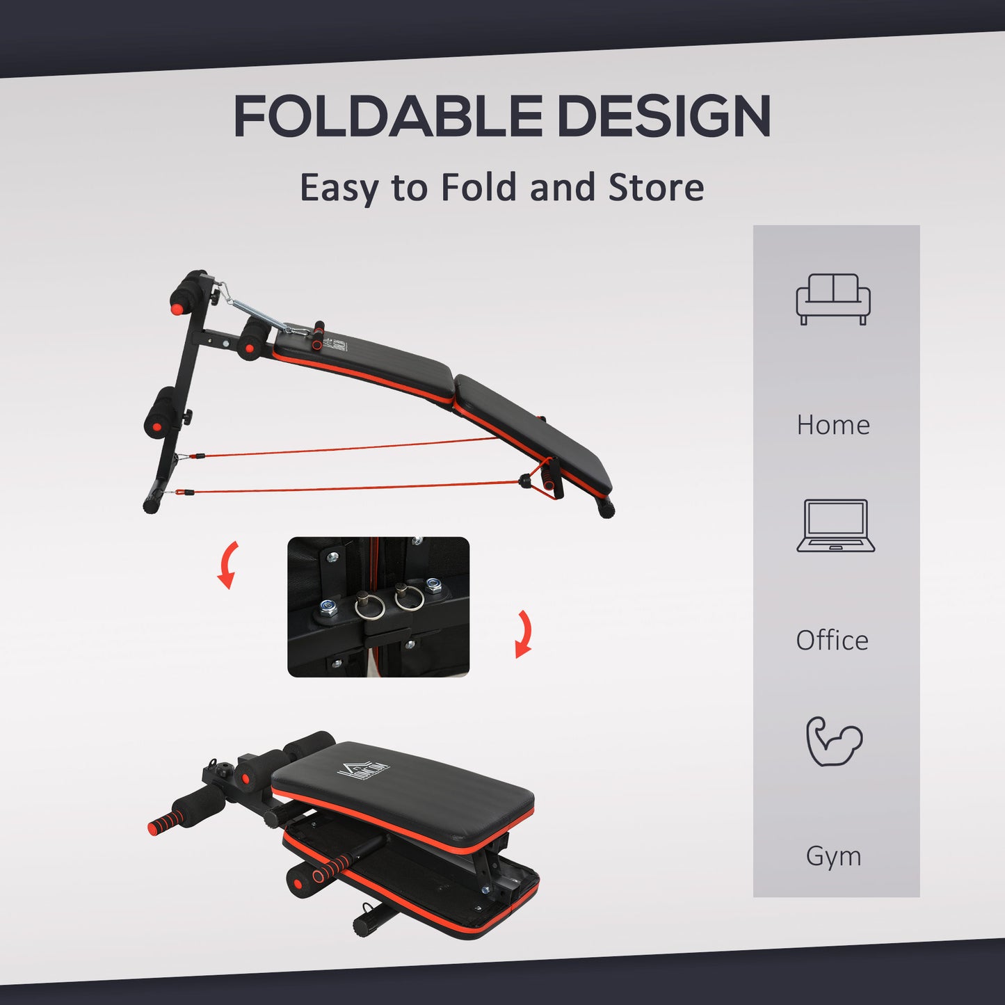 Ultimate Foldable Sit-Up Bench for Core Strength - Home Gym Essential
