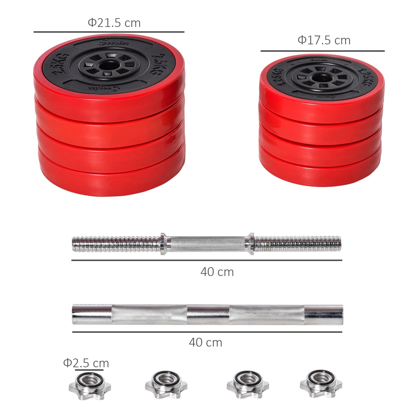 Adjustable 20KG Dumbbell & Barbell Set - Ultimate Home Gym Fitness Solution