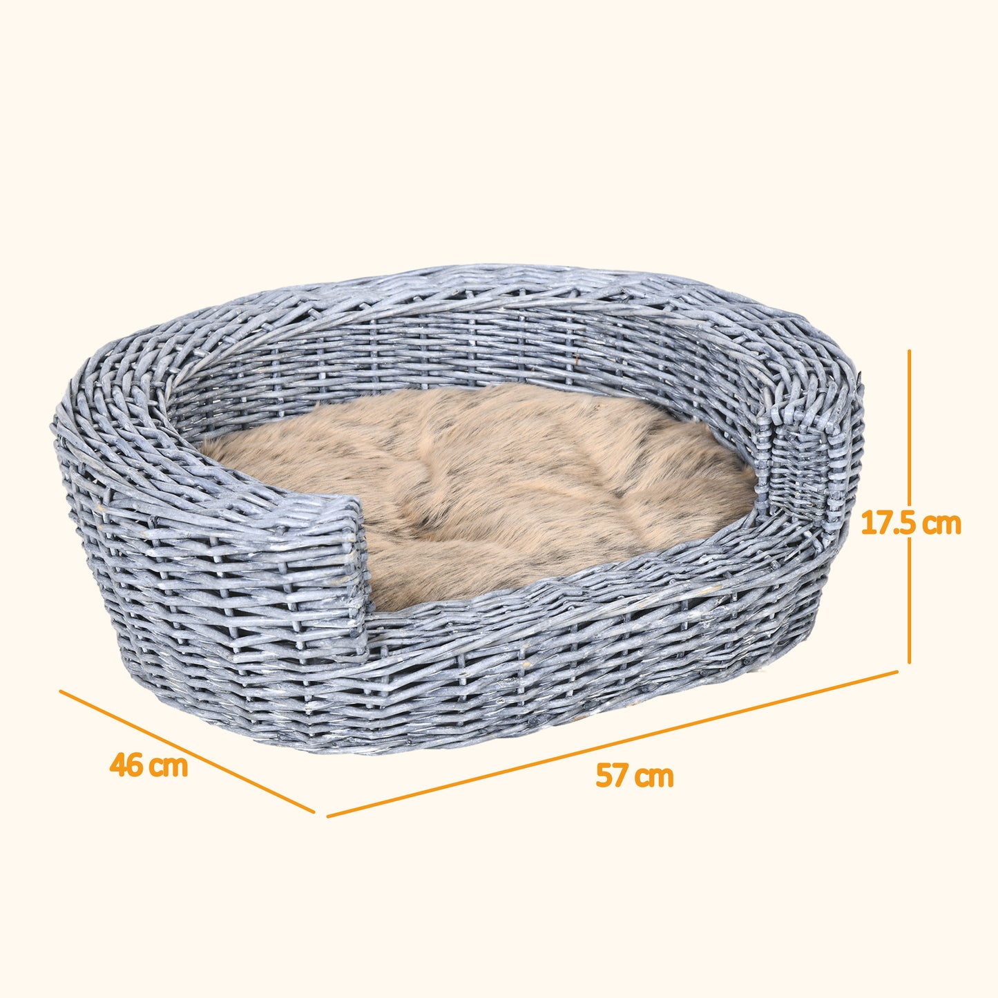 Luxury Elevated Rattan Pet Bed with Plush Cushion for Ultimate Comfort