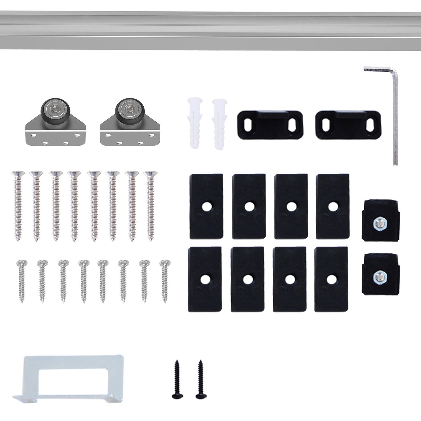 Premium Sliding Barn Door Hardware Kit - Elegant Space-Saving Track System
