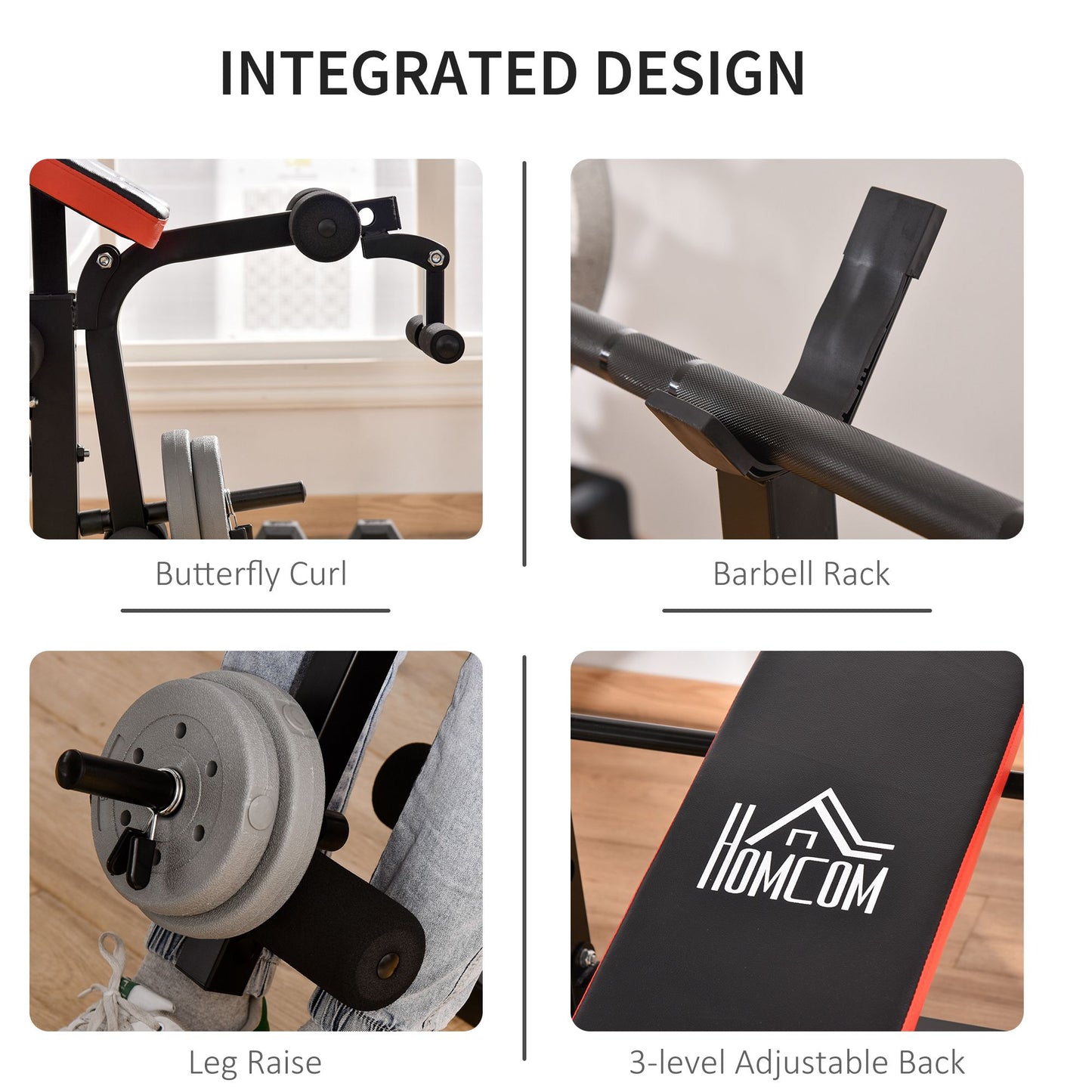 Premium Adjustable Weight Training Bench with Squat Rack & Multi-Functions