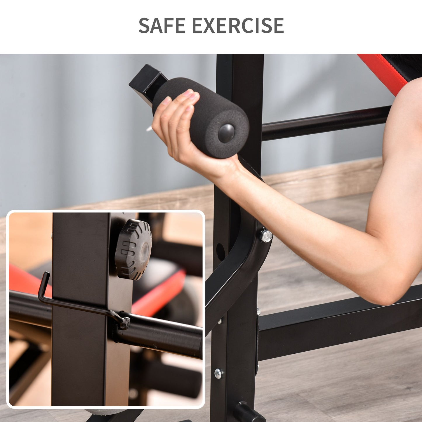 Premium Adjustable Weight Training Bench with Squat Rack & Multi-Functions