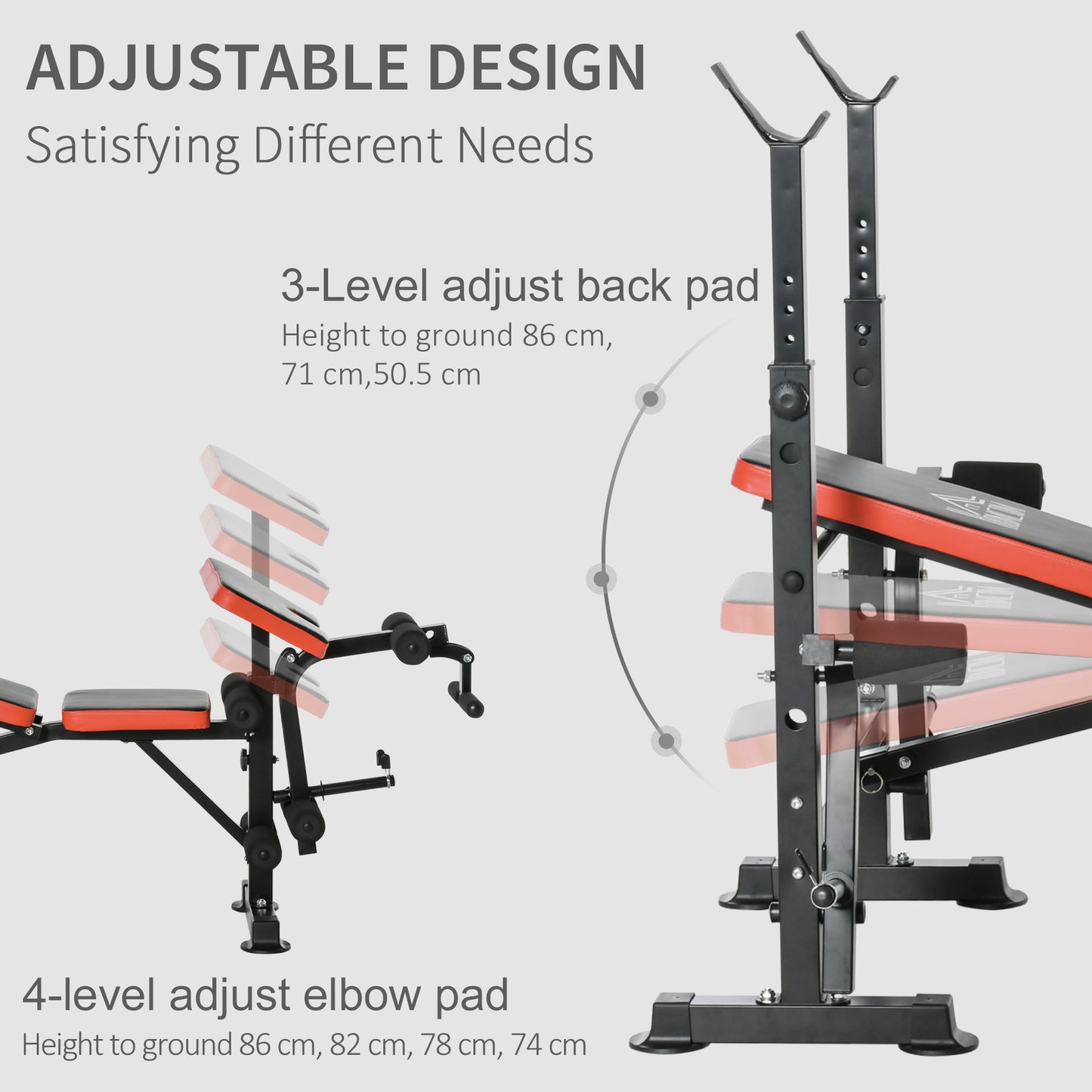 Premium Adjustable Weight Training Bench with Squat Rack & Multi-Functions