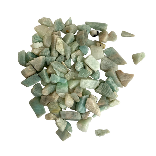 250g Amazonite Gem Chips - Unique Healing Stones for Jewelry & Crafts