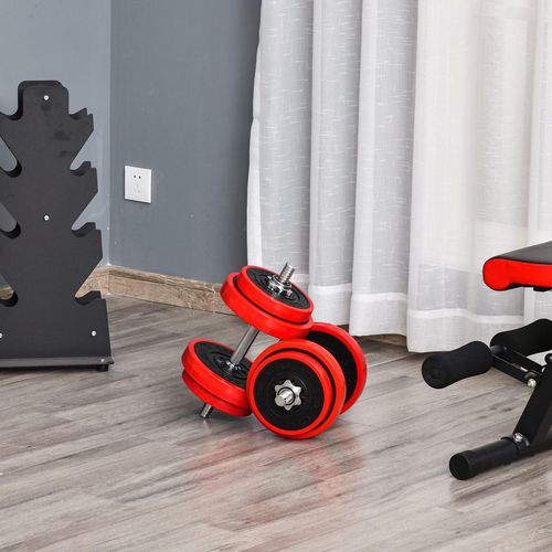 Adjustable 20KG Dumbbell & Barbell Set - Ultimate Home Gym Fitness Solution