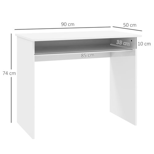 Versatile High Gloss White HOMCOM Computer Desk: Stylish Workstation for Any Space