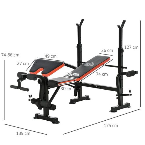 Premium Adjustable Weight Training Bench with Squat Rack & Multi-Functions