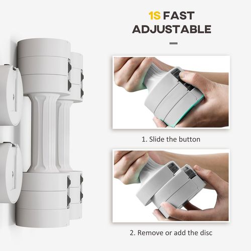 Versatile Adjustable Dumbbells: Compact 2.5kg Pair for Ultimate Fitness!