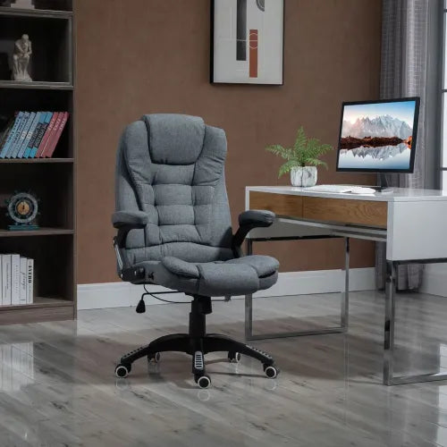 Executive Comfort: High Back Swivel Office Chair with Arms - Dark Grey