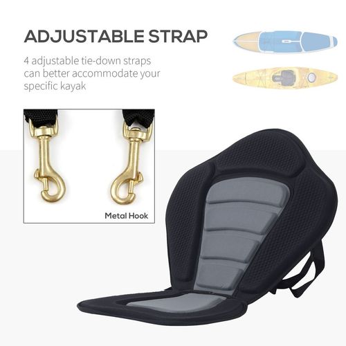 Comfort Plus: Detachable Padded Kayak Seat & Backrest for Ultimate Water Enjoyment