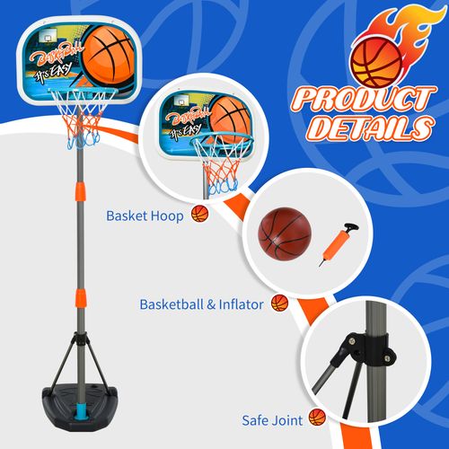 Ultimate Kids Basketball Set: Adjustable Hoop, Ball & Pump for Ages 3-8