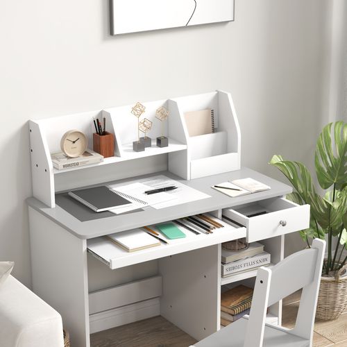ZONEKIZ Children's Desk & Chair Set with Smart Storage - Perfect for Ages 5-8!