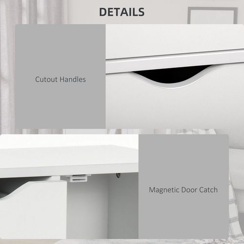 Stylish 4-Drawer Storage Cabinet & Shelf - Perfect for Home and Office Organization