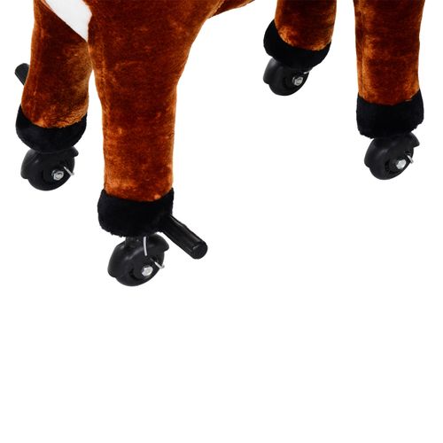 Galloping Plush Pony Ride-On: Interactive Horse Toy with Sounds & Wheels