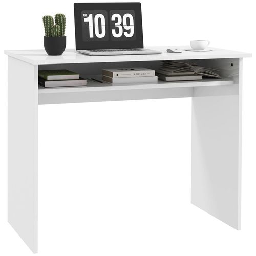 Versatile High Gloss White HOMCOM Computer Desk: Stylish Workstation for Any Space