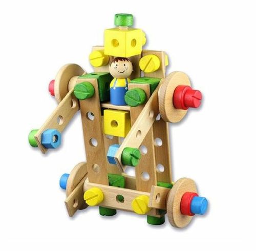 92-Piece Wooden Construction Kit: Ignite Creativity and Engineering Skills!