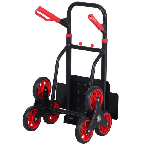 Durhand 6-Wheel Stair Climbing Trolley - Heavy-Duty Folding Hand Cart