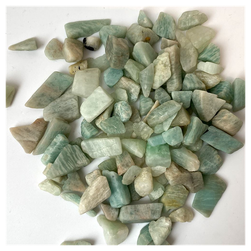 250g Amazonite Gem Chips - Unique Healing Stones for Jewelry & Crafts