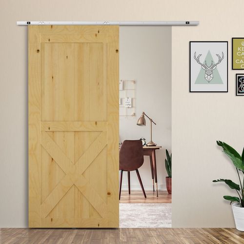 Premium Sliding Barn Door Hardware Kit - Elegant Space-Saving Track System