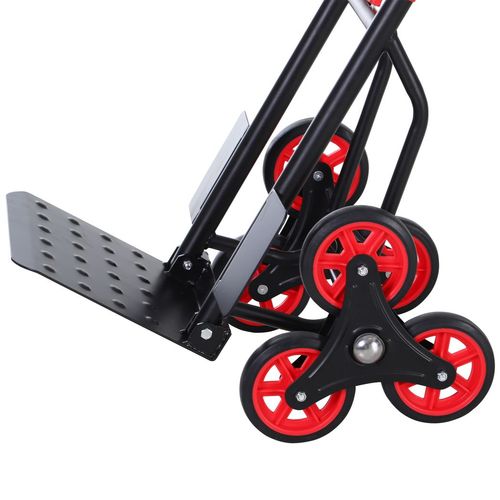 Durhand 6-Wheel Stair Climbing Trolley - Heavy-Duty Folding Hand Cart