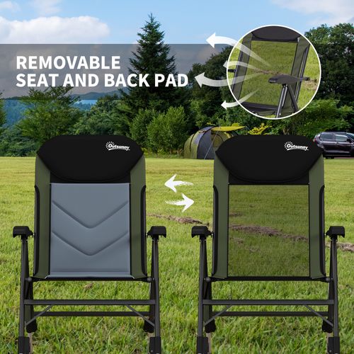 Ultimate Comfort Outsunny Folding Fishing Chair with 7-Position Backrest