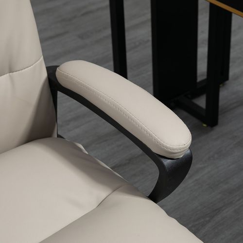 Vinsetto Grey PU Leather Ergonomic Office Chair with Adjustable Height & Armrests