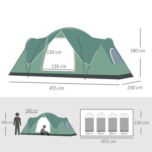 Ultimate 6-Person Family Camping Tent - Durable, Spacious & Weather-Resistant!