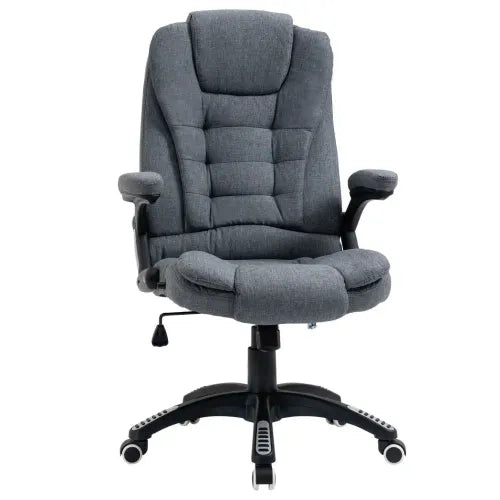 Executive Comfort: High Back Swivel Office Chair with Arms - Dark Grey