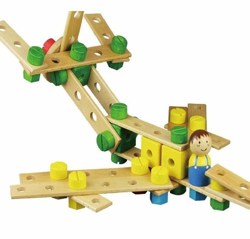 92-Piece Wooden Construction Kit: Ignite Creativity and Engineering Skills!