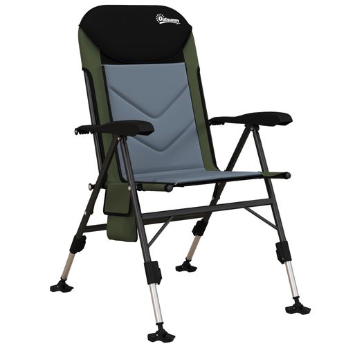 Ultimate Comfort Outsunny Folding Fishing Chair with 7-Position Backrest