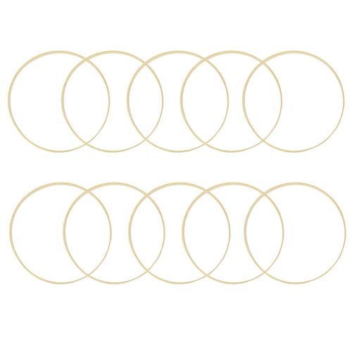Versatile Bamboo Craft Rings – Set of 10 for Dreamcatchers & More!