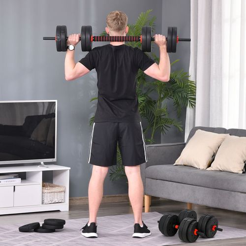 25kg 2-in-1 Adjustable Barbell & Dumbbell Set for Ultimate Home Fitness