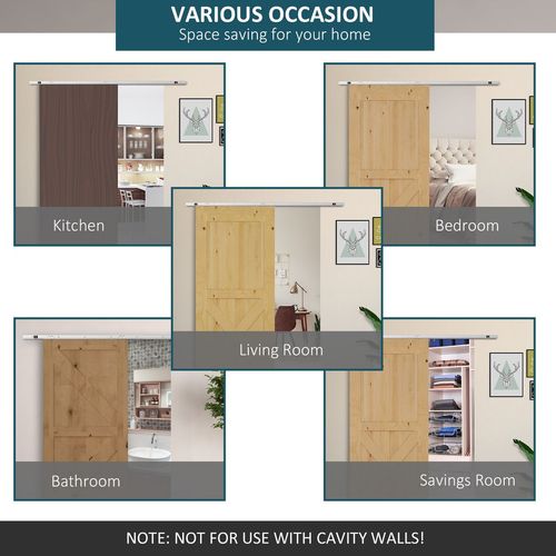 Premium Sliding Barn Door Hardware Kit - Elegant Space-Saving Track System