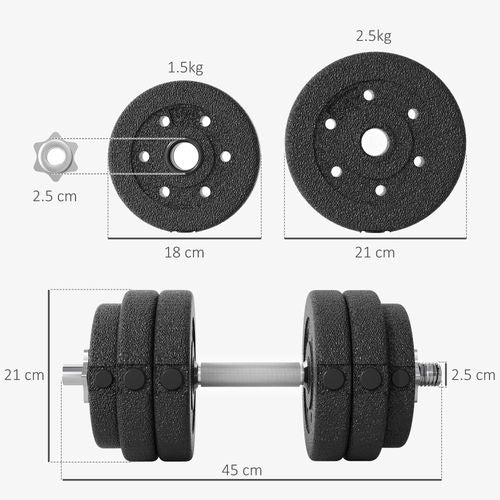 Adjustable 30KG Dumbbell Set – Versatile Weight Training for Home Fitness!