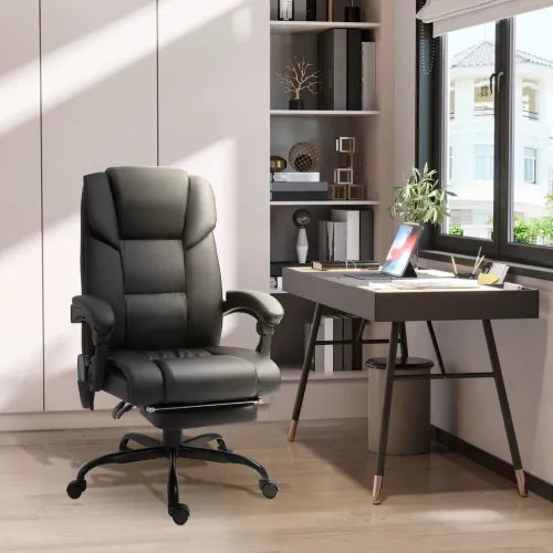 6-Point Electric Massage Racing Chair with Adjustable Height & Remote Control