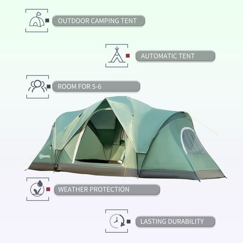 Ultimate 6-Person Family Camping Tent - Durable, Spacious & Weather-Resistant!