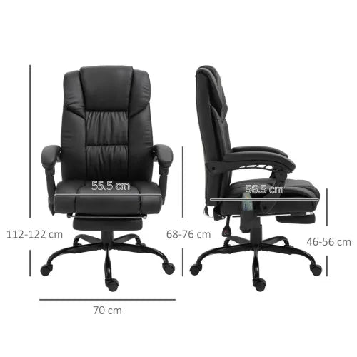 6-Point Electric Massage Racing Chair with Adjustable Height & Remote Control