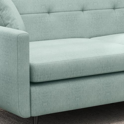 Modern HOMCOM 2-Seater Sofa: Stylish Fabric Couch with Wood Legs & Cushions
