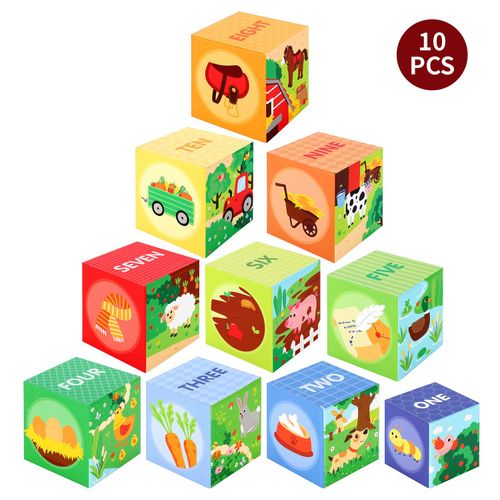 Colorful SOKA Farm Stacking Cubes – Build, Nest & Learn!