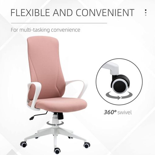 Vinsetto Adjustable High-Back Pink Office Chair - Comfort Meets Style!
