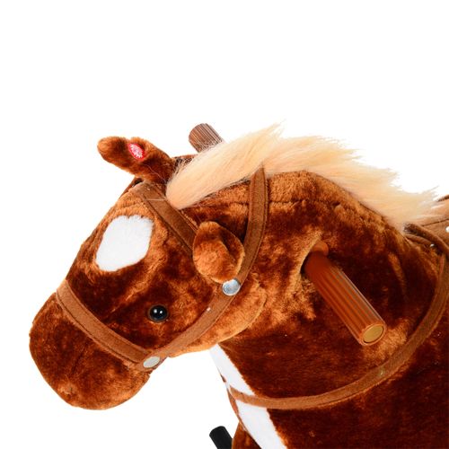 Galloping Plush Pony Ride-On: Interactive Horse Toy with Sounds & Wheels