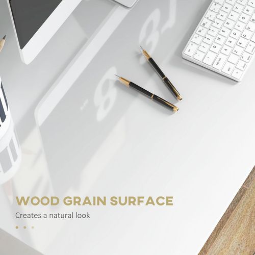 Versatile High Gloss White HOMCOM Computer Desk: Stylish Workstation for Any Space