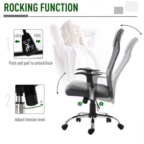 Ergonomic High Back Mesh Office Chair with Adjustable Headrest & Armrests
