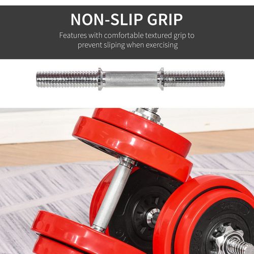Adjustable 20KG Dumbbell & Barbell Set - Ultimate Home Gym Fitness Solution