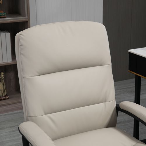 Vinsetto Grey PU Leather Ergonomic Office Chair with Adjustable Height & Armrests