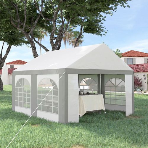 4x4m Party Tent with Windows & Double Doors - Perfect for Every Celebration!